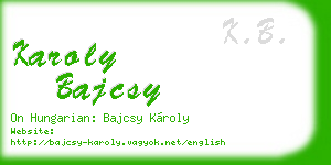 karoly bajcsy business card